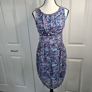 Eva Franco dress size 4 multi color blue lined